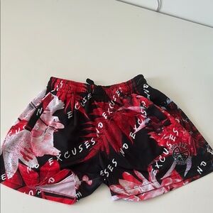Women's Athletic Shorts - Red and Black